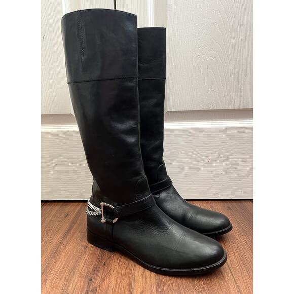 Lauren Ralph Lauren Shoes - RALPH LAUREN Jacqui Black leather D-Ring Harness Tall Equestrian Boots